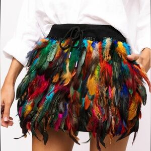 BNWOT Queen of Sparkles Feather Skirt